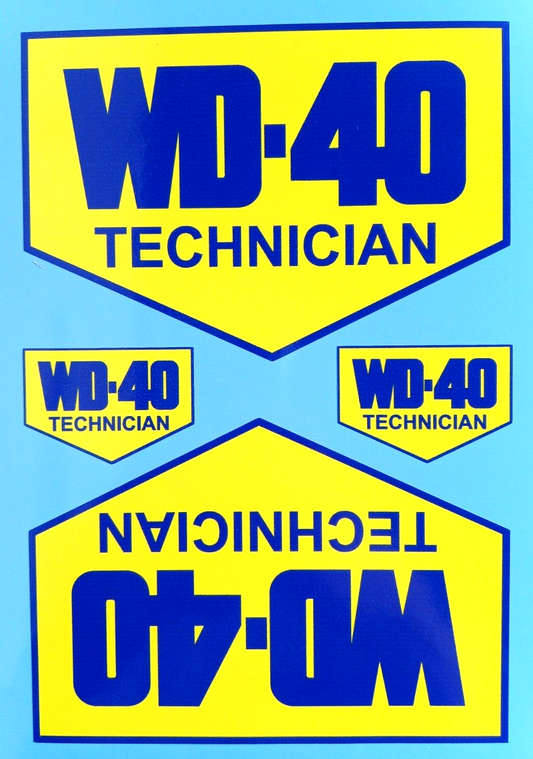 WD40 Technician Cleaning Lubricant Decal Vinyl Stickers
