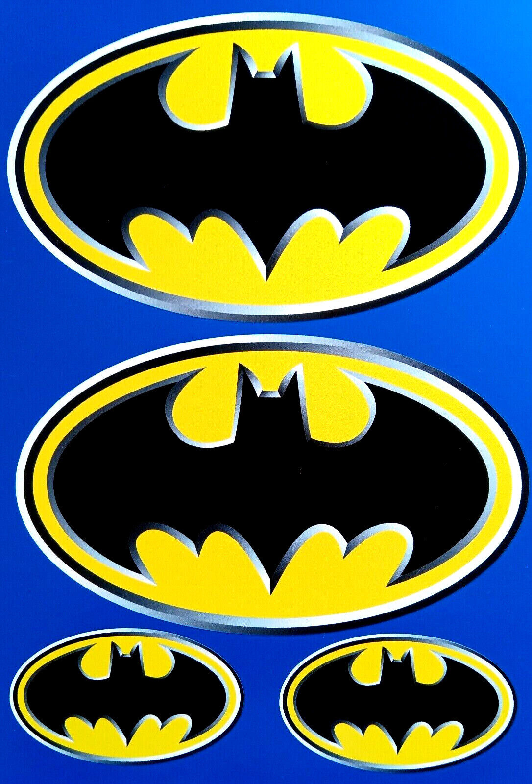 Batman Superhero Crest Super 3d Affect Logo Decal Vinyl Stickers set