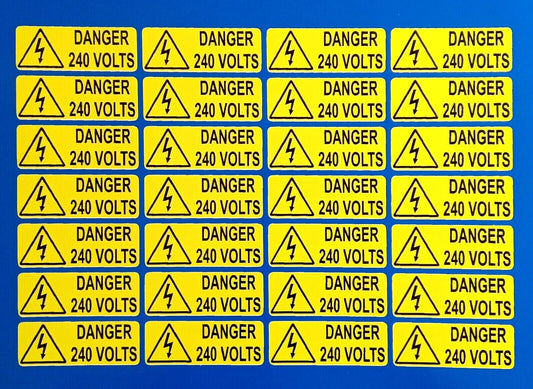 Danger 240 Volts Vinyl Decal Sticker Health And Safety Warning Sign X 28
