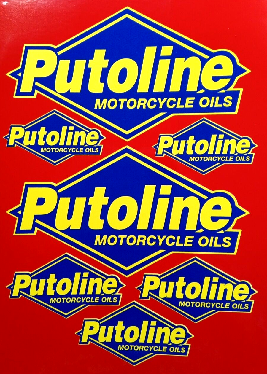 Putoline Motorcycle Oils Racing Decal Vinyl Stickers set