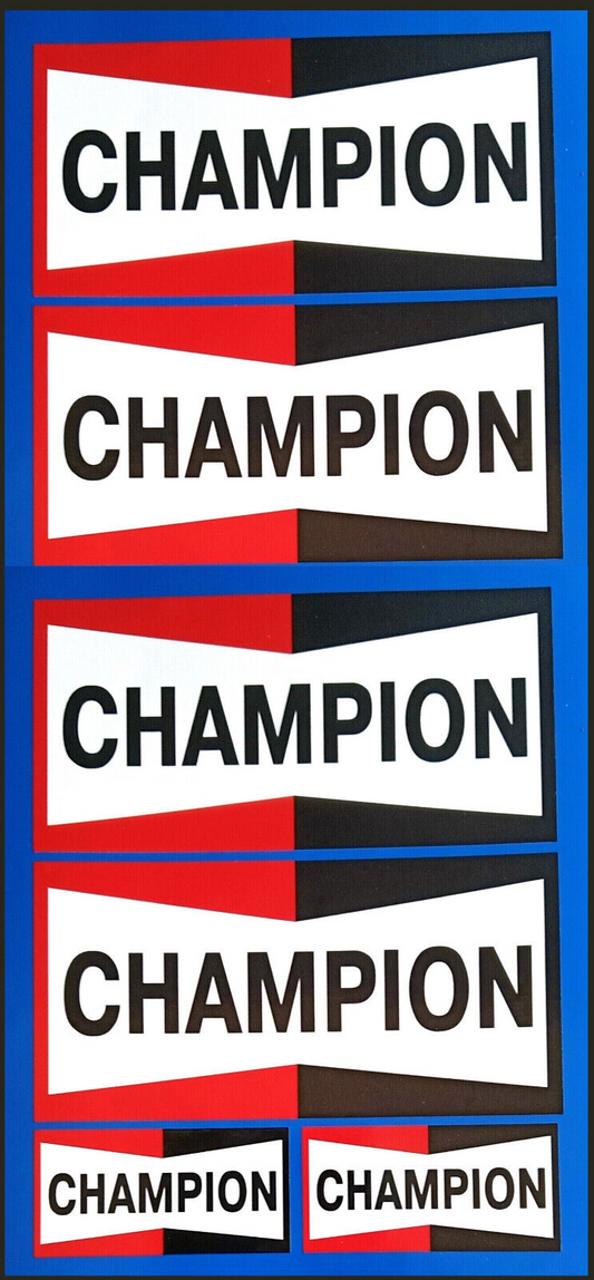 Champion Spark Plugs Logo Decal Stickers Set Toolbox