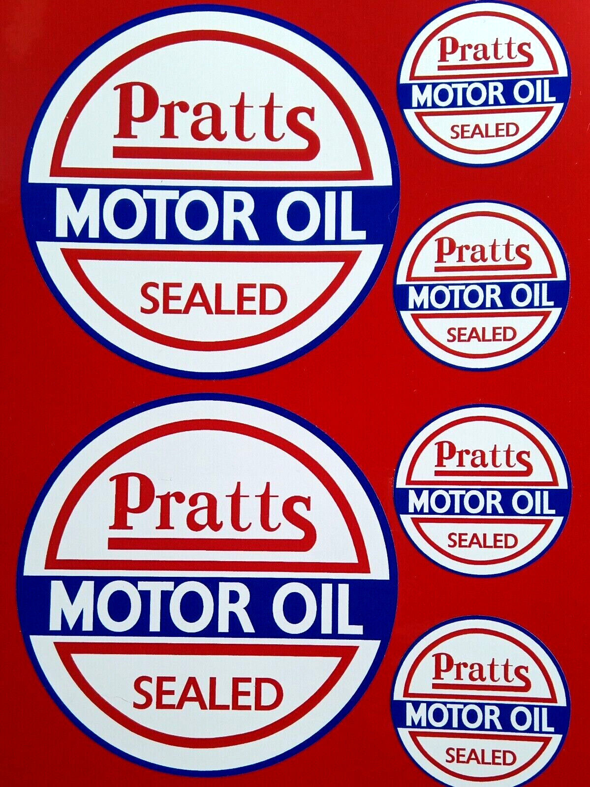 Pratts Motor Oil Vintage Style Classic Car set