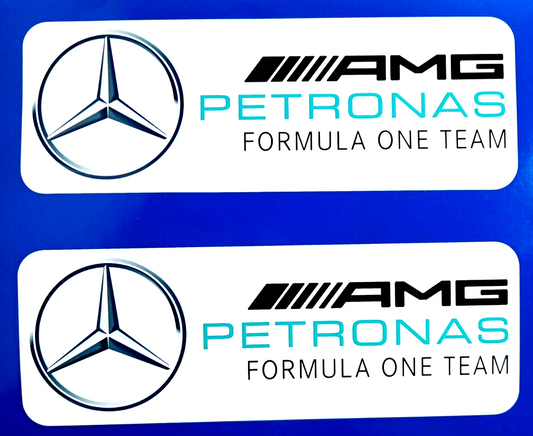 AMG Mercedes Petronas F1 Team Decal Vinyl Sticker White 200mm