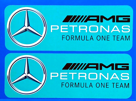 AMG Mercedes Petronas F1 Team Decal Vinyl Stickers Water Blue 200mm
