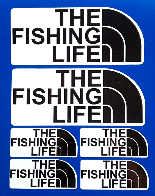 The Fishing Life Camper Van Car Seat Box Vinyl Decal Stickers
