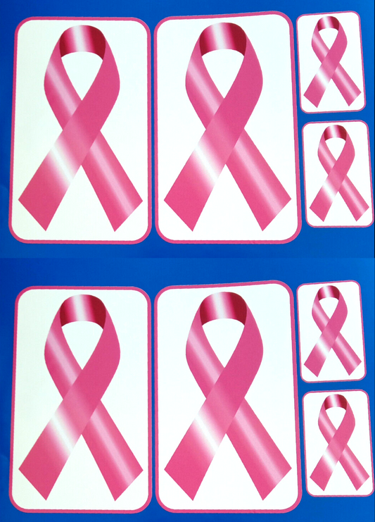 Breast Cancer Awareness Pink Ribbon Vinyl Decal Stickers
