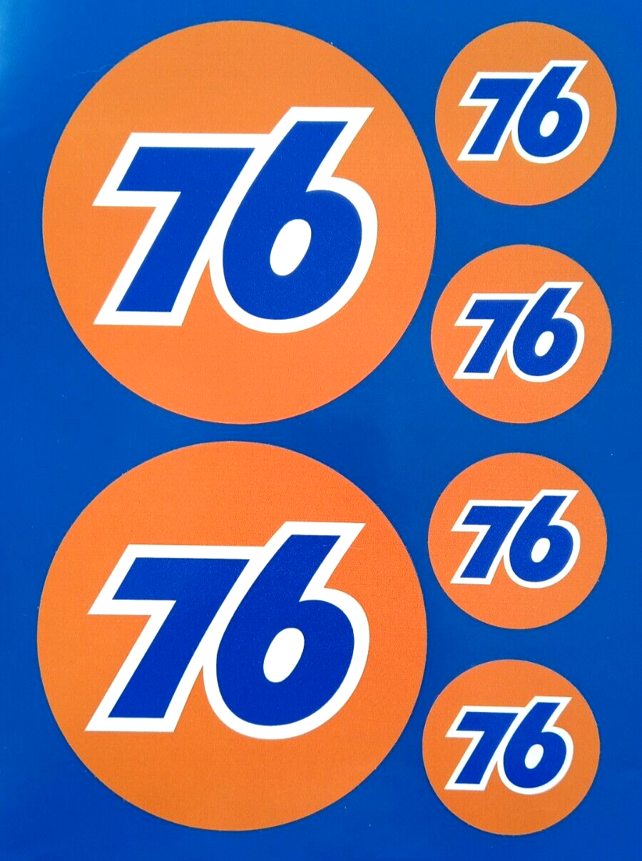 76 Race Oil Fuel Gasoline Motorsport Racing Decal Vinyl Stickers