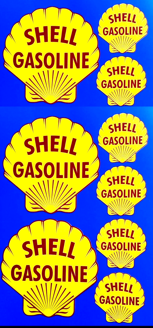 Shell Gasoline Retro Classic Car Vinyl Stickers