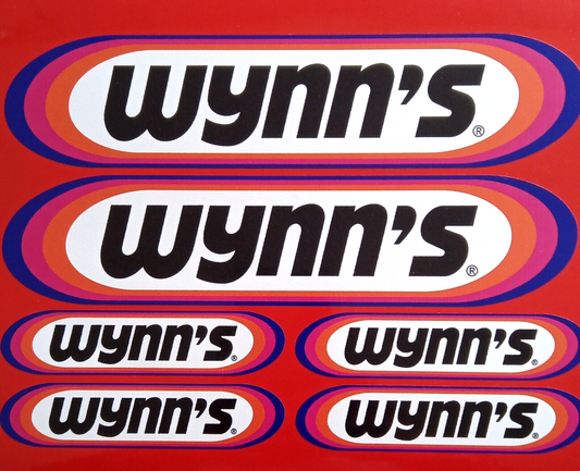 Wynn's Oil Additive Vintage Racing Decal Vinyl Sticker Motorsport
