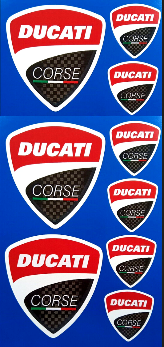 Ducati Corse Vinyl Stickers Monster Multistrada Diavel