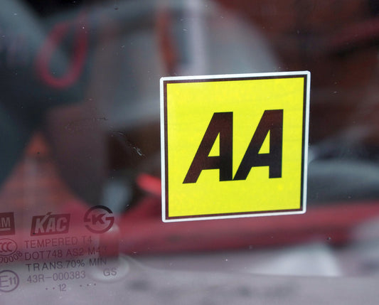 The AA Reverse Printed Vinyl Stickers 50mm