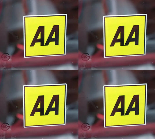 The AA Reverse Printed Vinyl Stickers 50mm