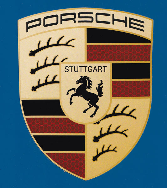 Porsche Stuttgart 2023 Onward Emblem Decal Vinyl Sticker 78mm X 4