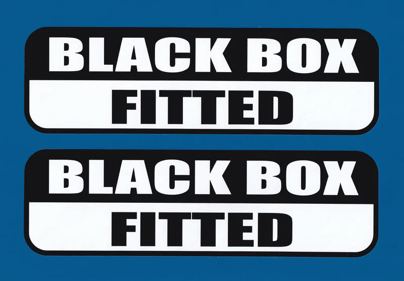 Black Box Fitted Reverse Printed/Internal Sticker 200mm