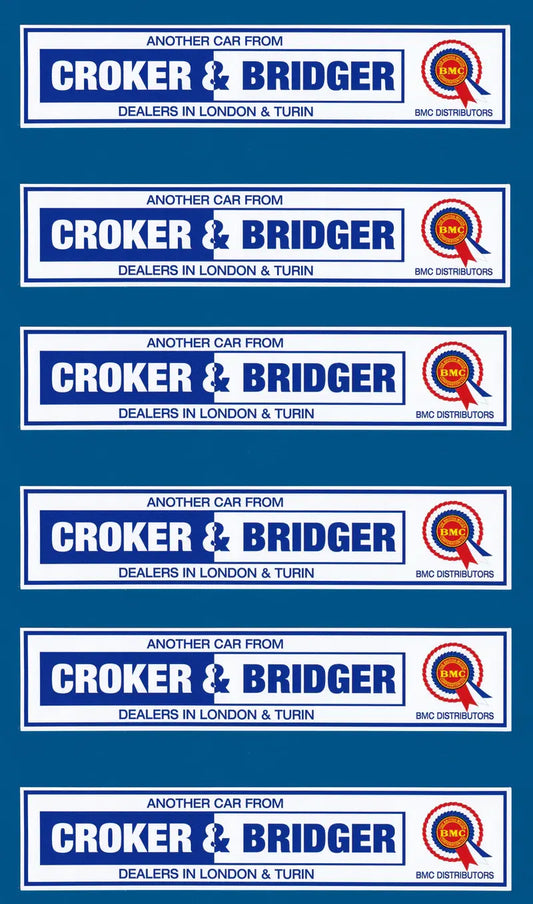 Croker and Bridger Classic Mini Italian Job Sticker 200mm SALE price