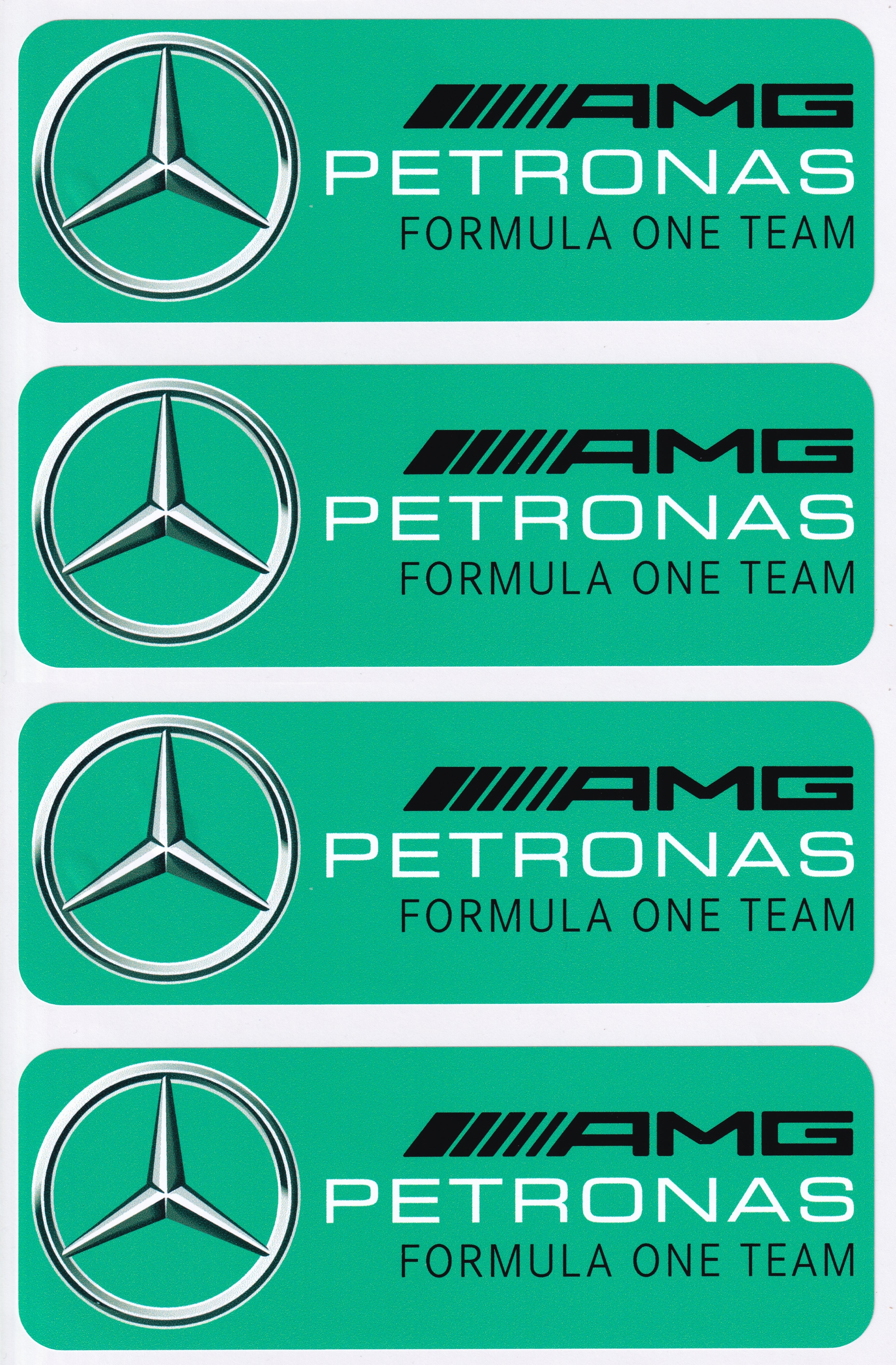 AMG Mercedes Petronas F1 Team Decal Vinyl Stickers Water Blue 200mm ...