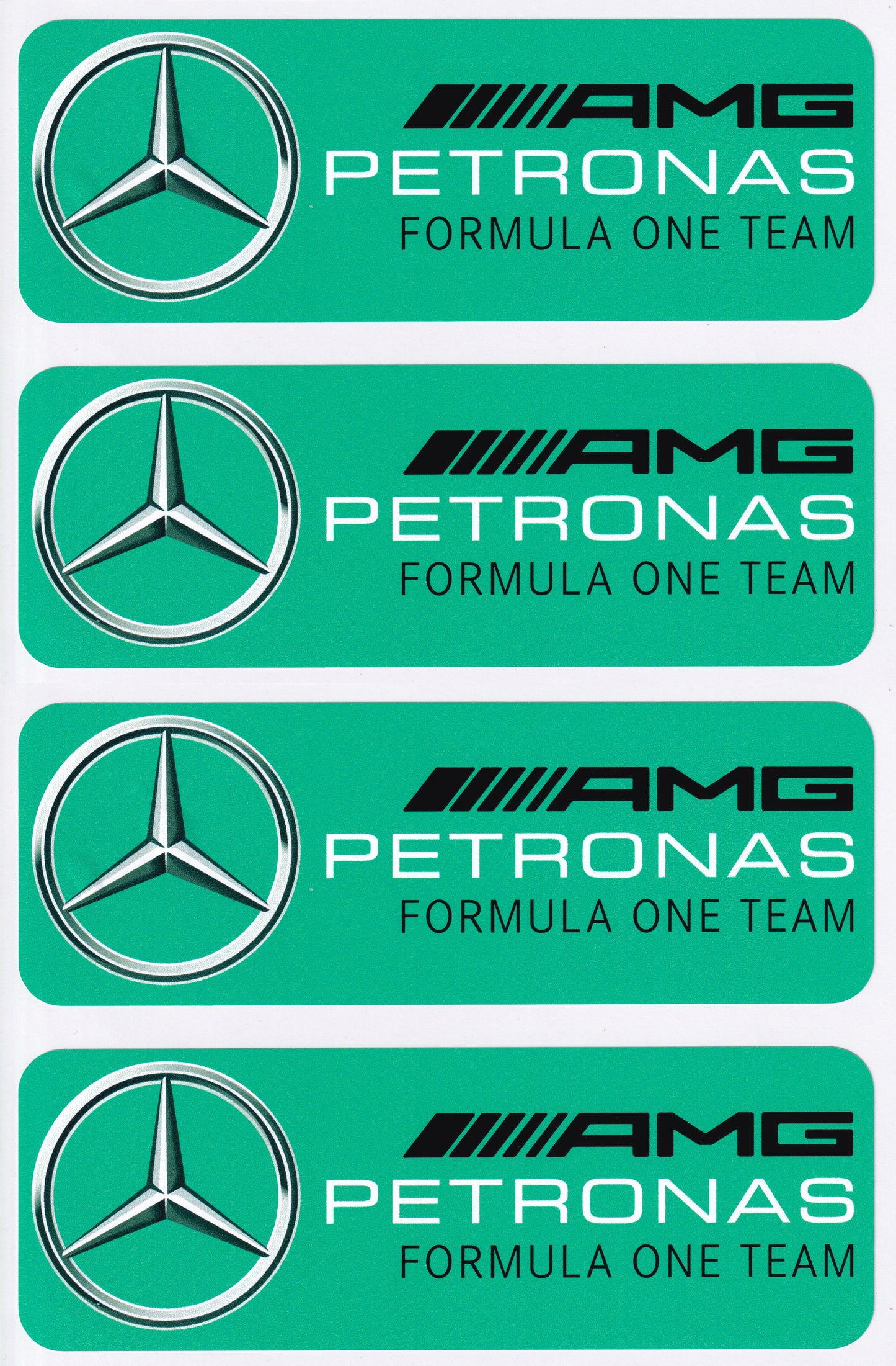 AMG Mercedes Petronas F1 Team Decal Vinyl Stickers Water Blue 200mm