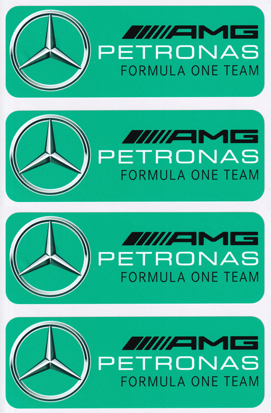 AMG Mercedes Petronas F1 Team Decal Vinyl Stickers Water Blue 200mm