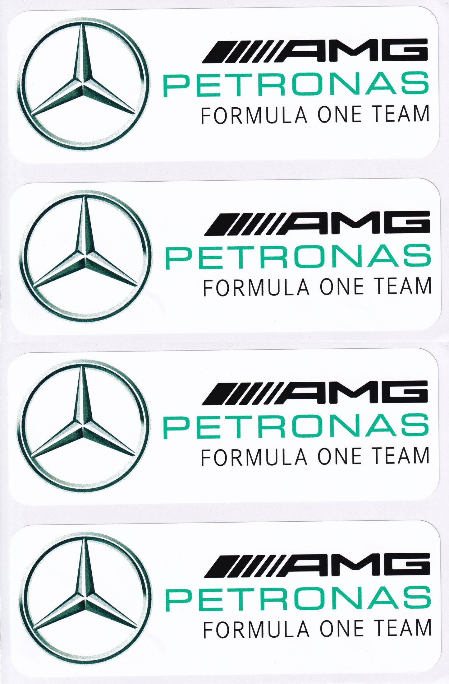 AMG Mercedes Petronas F1 Team Decal Vinyl Sticker White 200mm