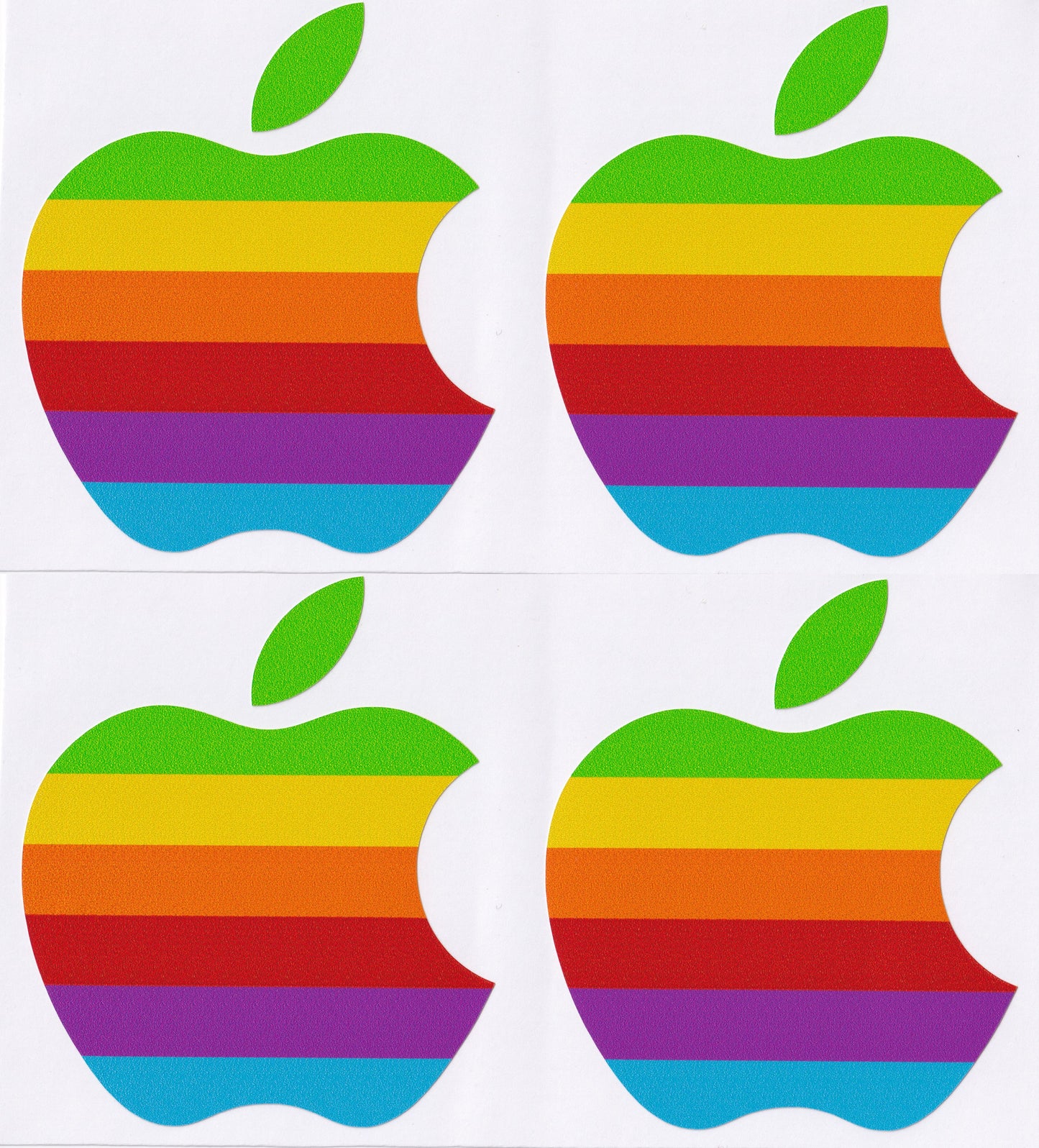 Apple Macbook Rainbow Retro Computer Laptop Vinyl Stickers 70mm