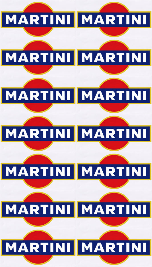 Martini Decal Vinyl Stickers Car Rally Racing 70mm