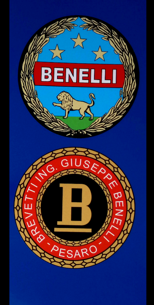 Benelli Garland Classic Motorcycle Motorbike Italia Vinyl Sticker