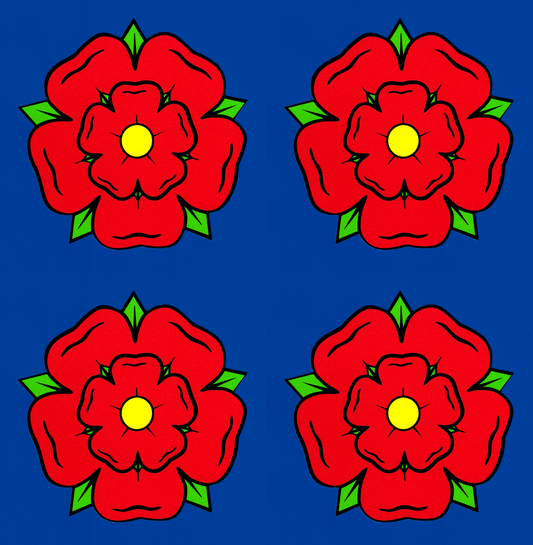 Red rose of Lancaster flower vinyl stickers Lancashire emblem 100mm