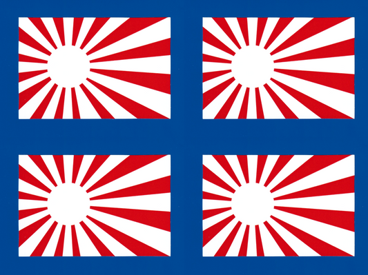 Japanese/Japan flag rising sun JDM car vinyl stickers 100mm