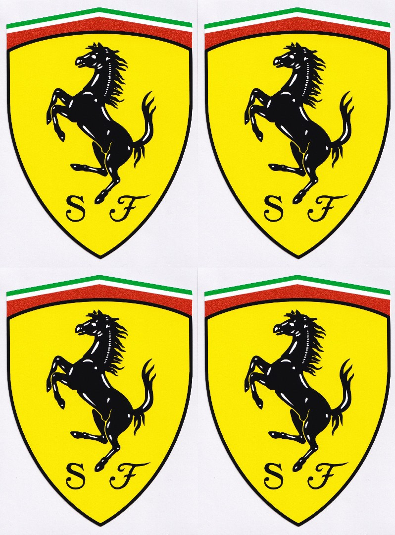 Ferrari F1 motor racing vinyl stickers 75mm