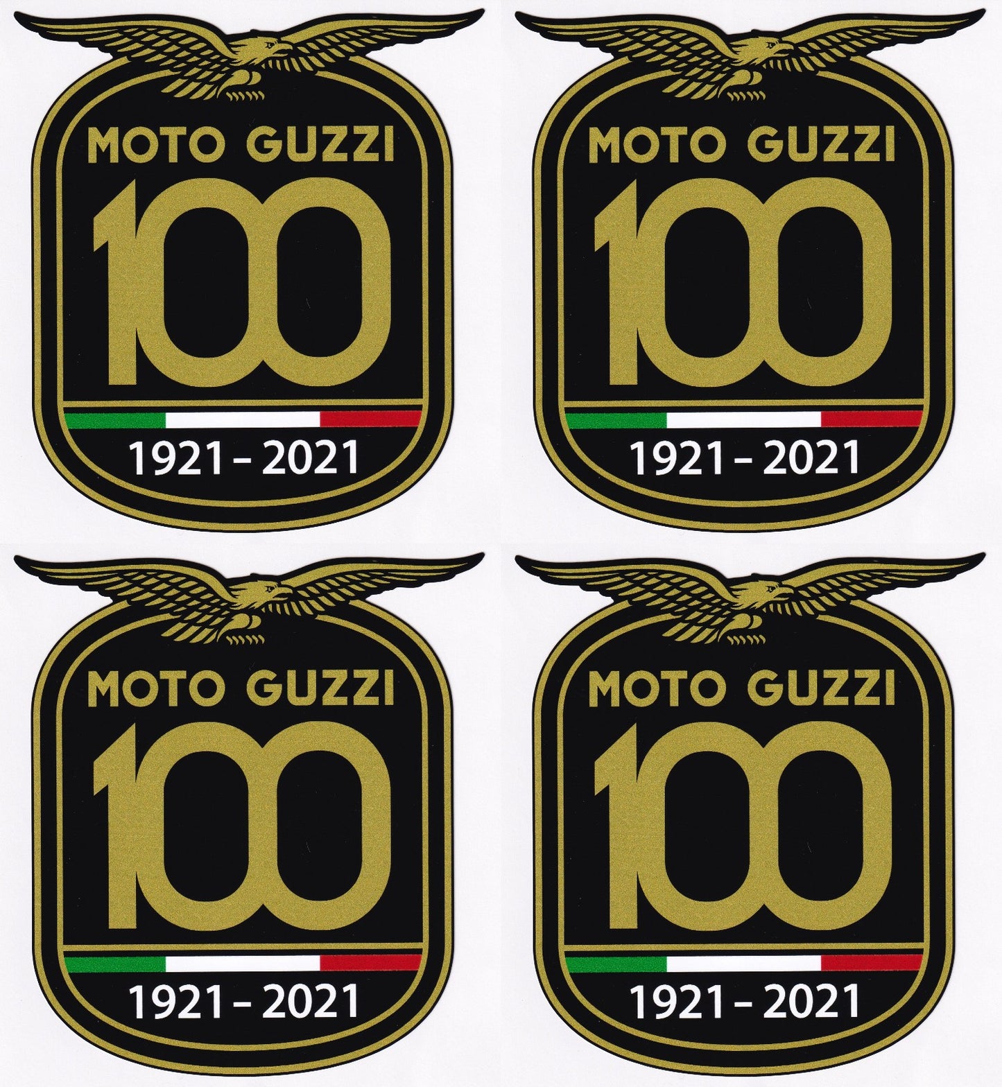 Moto Guzzi 1921-2021 classic motorcycle vinyl stickers 80mm