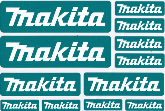 12X MAKITA POWER TOOLS WORKSHOP TOOLBOX GARAGE VINYL STICKERS