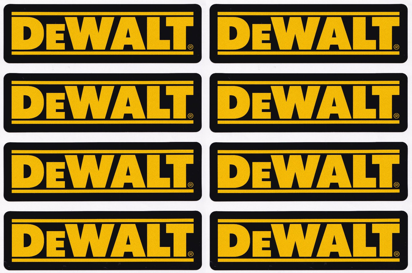 Dewalt tools car workshop garage decal vinyl stickers 100mm
