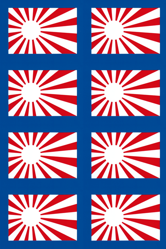 Japanese/Japan flag rising sun JDM car vinyl stickers 100mm