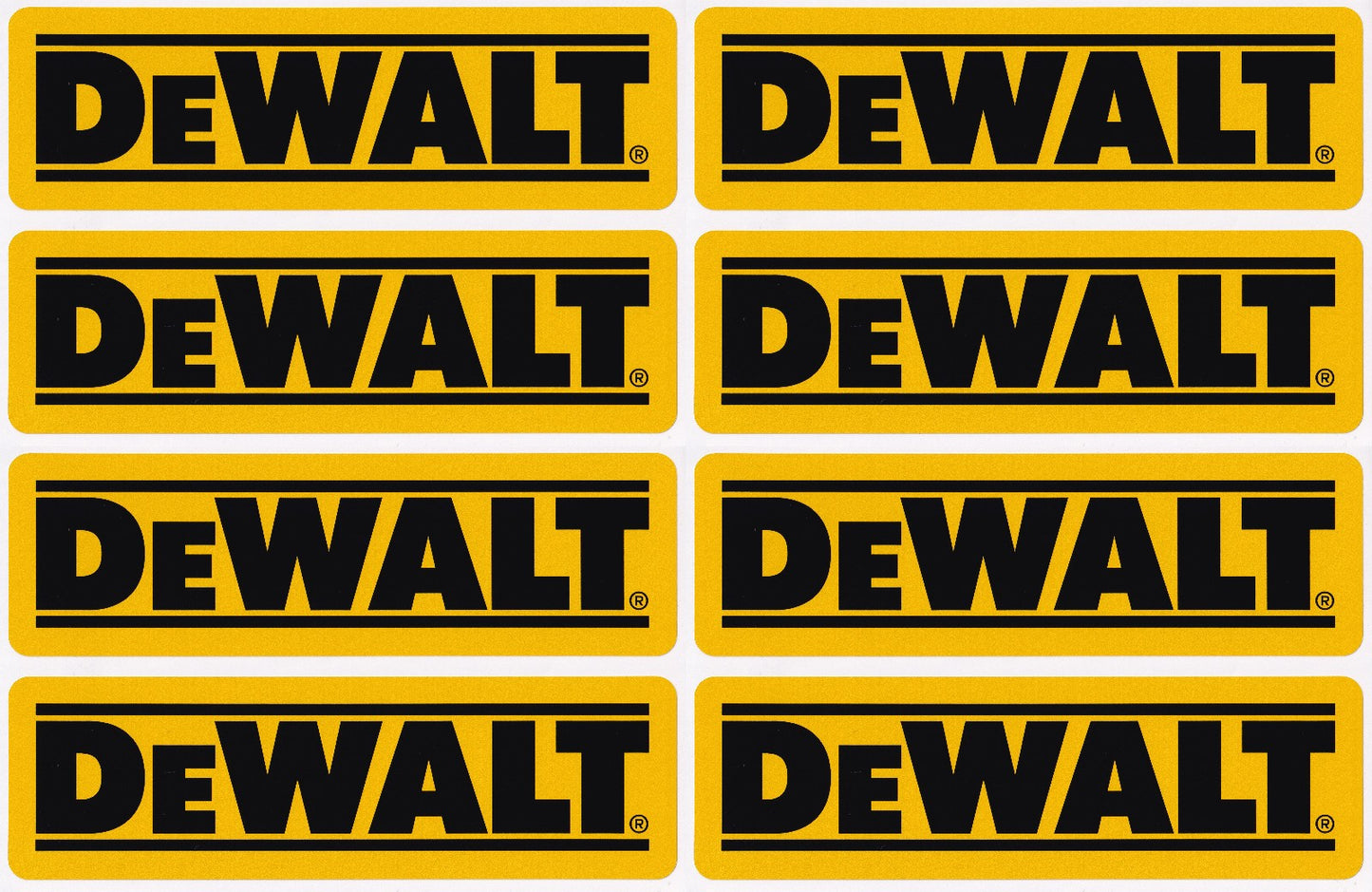 Dewalt tools car workshop garage decal vinyl stickers 100mm