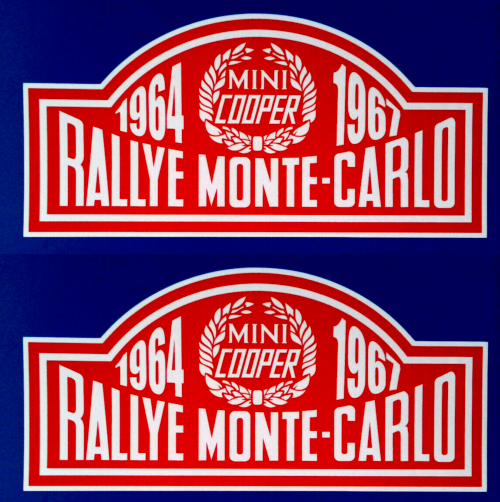 Monte-Carlo Rallye Mini Cooper 1964-1967 Vinyl Stickers 300mm