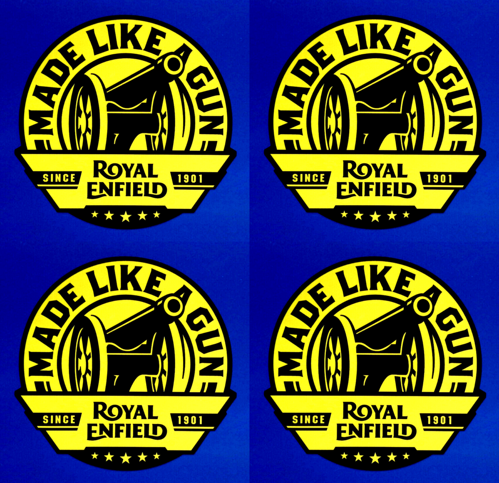 Royal Enfield Made Like A Gun Motorbike Vinyl Stickers 100mm