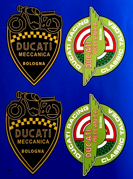 Ducati Meccanica Bologna Racing Classic Motorcycle Vinyl Stickers