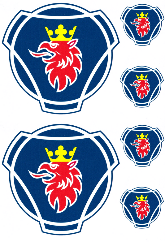 Scania Griffin Hgv Truck Logo Emblem Car Decal Vinyl set