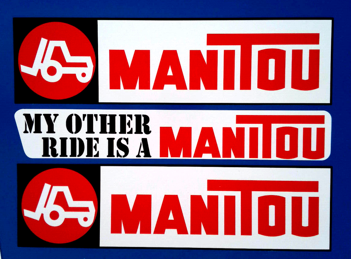 Manitou Telehandler Farming Digger Tractor Vinyl Stickers 200mm