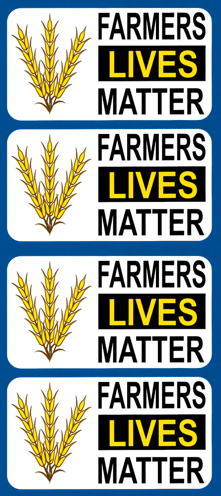 Farmers lives matter agriculture & farming vinyl stickers 150mm