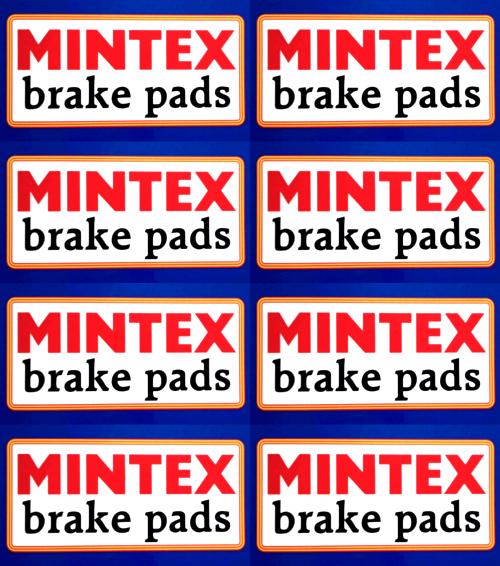 Mintex Brake Pads Car/Motorbike Vinyl Stickers 150mm