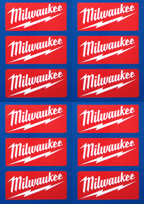 Milwaukee Tools Decal Vinyl Stickers Garage Workshop 70mm