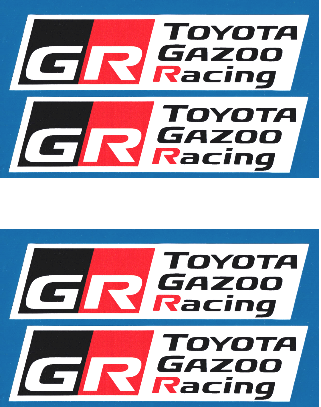 Toyota Gazoo Racing GR car motorsport vinyl stickers 200mm