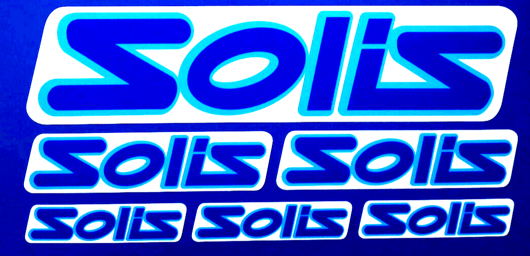 Solis Tractor Vinyl Stickers X6