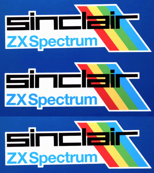 Sinclair ZX Spectrum Vinyl Stickers Classic Gaming 150mm