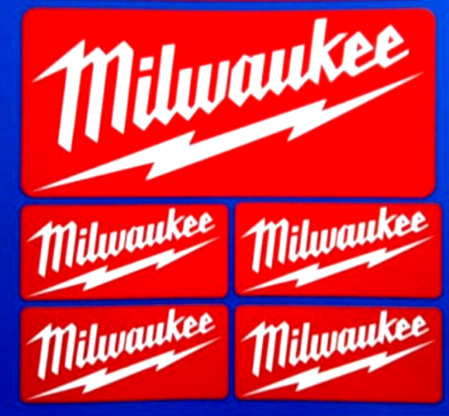 Milwaukee Tools Garage Workshop And Toolbox Vinyl Stickers X5