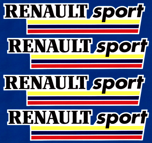 Renault Sport Racing Rally F1 Vinyl Stickers 4x 200mm