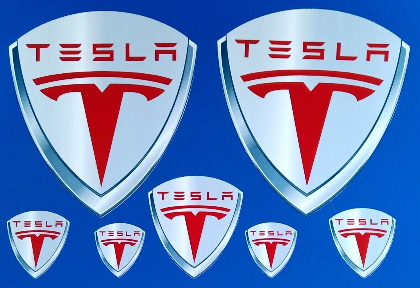 Tesla Super Car Motorsport Decal Vinyl Stickers 3d Effect