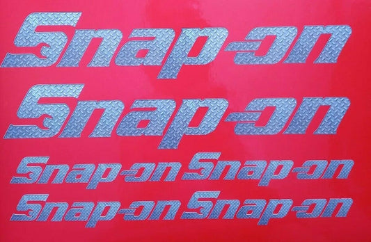 Snap On Checker Plate Design Logo Decal Sticker Set Tool Box Printed Vinyl