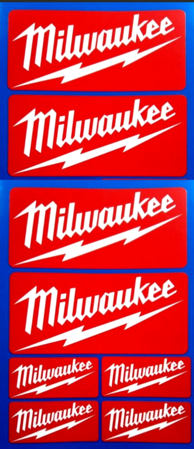 Milwaukee Tools Vinyl Stickers Toolbox Workshop